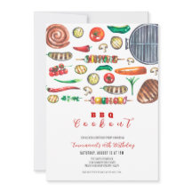 Aniversário do Cookout do CHURRASCO de Verão