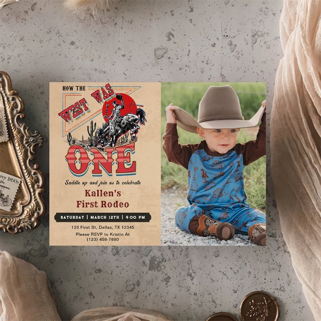 Convite Aniversário Do Cowboy Foto De Como O Ocidente Era  (Criador carregado)