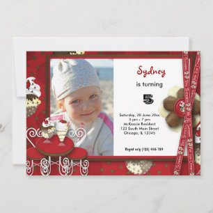 Convite Aniversário do cupcake