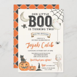 Convite Aniversário do Dia das Bruxas das Crianças do Pequ