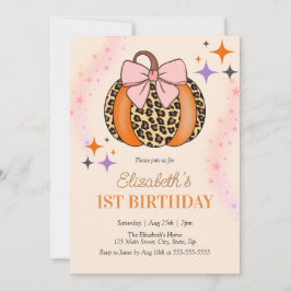 Convite Aniversário do Dia das Bruxas do Arco Leopardo Ros