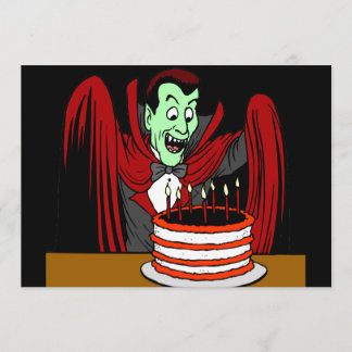 Convite Aniversário do Dia das Bruxas do vampiro de