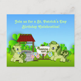 Convite Aniversário do Dia de São Patrício de Pôs Verdes C