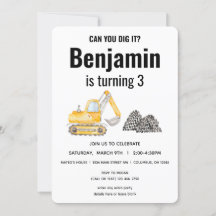 Aniversário do Digger do Veículo de Construção