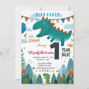 Convite aniversário do Dinossauro
