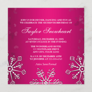 CONVITE ANIVERSÁRIO DO DOCE DEZESSEIS DO FLOCO DE NEVE DO