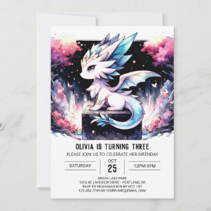 Convite Aniversário do Dragão Encantado pelo Pastel
