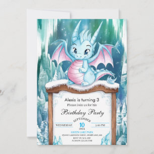 Convite Aniversário do Dragão Encantado pelo Pastel