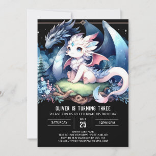Convite Aniversário do Dragão Fantasia Infantil