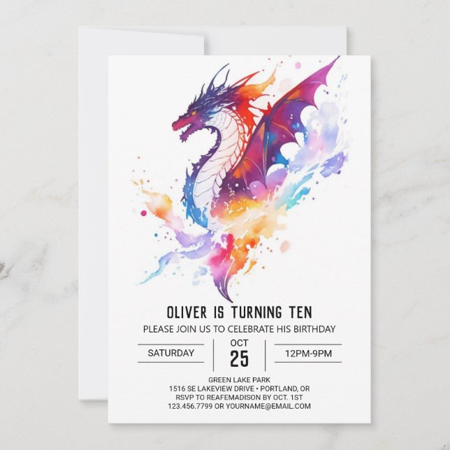 Convite Aniversário do Dragão Magro (Frente)