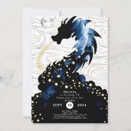 Convite Aniversário do Dragão Mítico Majestoso