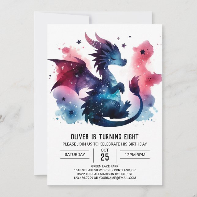 Convite Aniversário do Dragão Quente-Asas (Frente)
