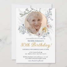 Aniversário do Elegante Floral Yellow Custom Photo