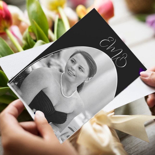 Convite Aniversário do Elegente Negro-Negro-Branco de 90 A (Criador carregado)