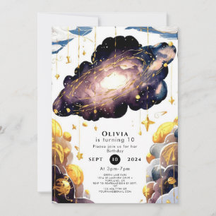Convite Aniversário do Espaço de Cometa Magia