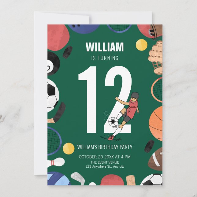 Convite Aniversário do esporte (Frente)