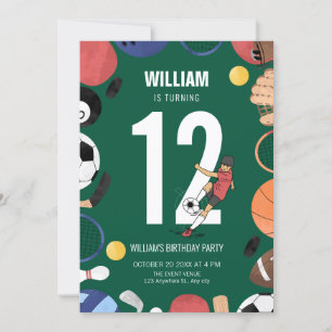 Convite Aniversário do esporte