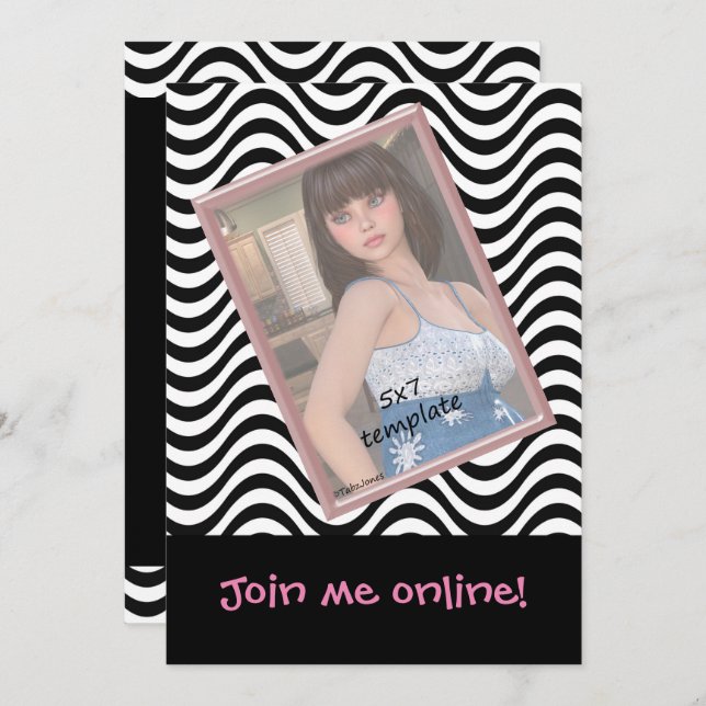 Convite Aniversário do Fazer Waves Sweet 16 Live Stream (Frente/Verso)