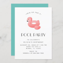 Aniversário do Festa de Piscina Flamingo Float