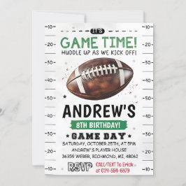 Convite Aniversário do futebol americano