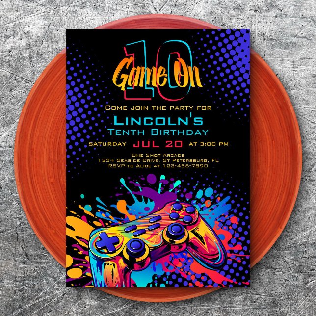 Convite Aniversário do Game Controller (Criador carregado)