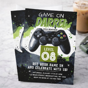 Convite Aniversário do Gamer Level Up