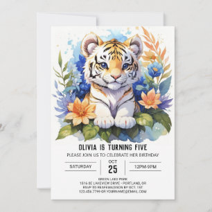 Convite Aniversário do Garoto Assustador do Tiger Cub