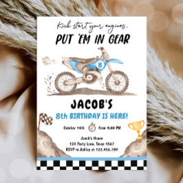 Convite Aniversário do Garoto de bicicleta de motocross