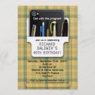 Convite Aniversário do Geek Pocket Protetor