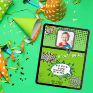 Convite Aniversário do gibi verde