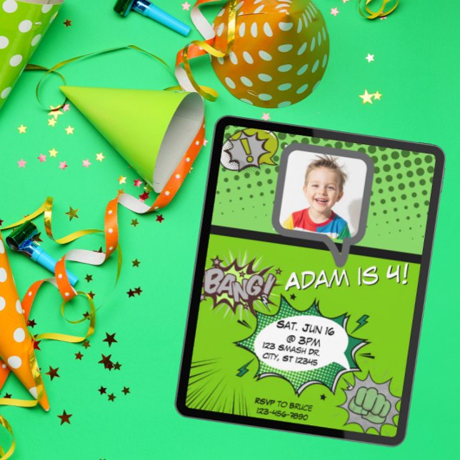 Convite Aniversário do gibi verde (Criador carregado)