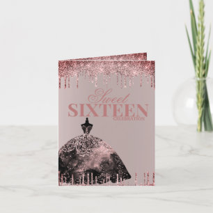 Convite Aniversário do Glitter Glitter Glitter de rosa Dou