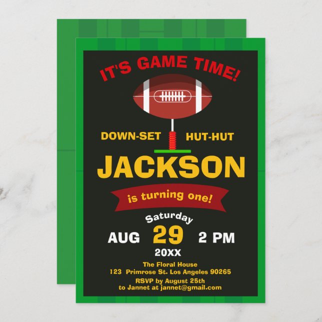 Convite Aniversário do Grande Jogo de Futebol do Campo de  (Frente/Verso)