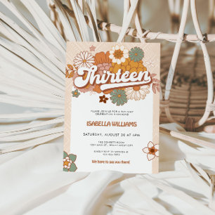 Convite Aniversário do Groovy Retro 13