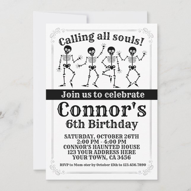 Convite Aniversário do Halloween (Frente)