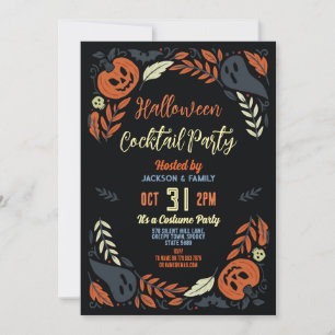 Convite Aniversário do Halloween Pumpkin Party Fantasmas C