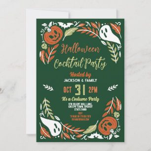 Convite Aniversário do Halloween Pumpkin Party Fantasmas C