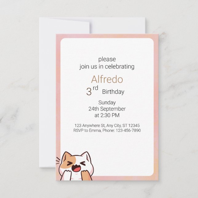 Convite Aniversário do Halloween Simples (Frente)