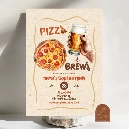Convite Aniversário do Homem Pizza e Cervejas
