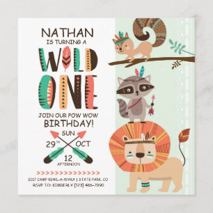 Convite Aniversário do índio Native American Pow Wow