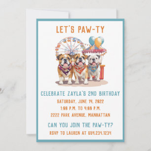 Convite Aniversário Do Inglês Bulls Num Carnaval