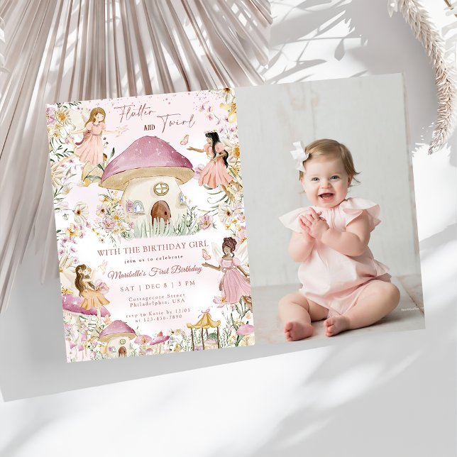 Convite Aniversário do Jardim Floral de Fada Magia (Criador carregado)