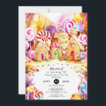 Convite Aniversário do Kids Sprinkle Candyland<br><div class="desc">Bem-vindos a uma aventura cheia de aspersão na nossa extravaganza "Kids' Sprinkle Candyland Birthday"! Entra num mundo de doçura e prazer enquanto celebramos entre uma cascata colorida de salsichas e doces. O convite, adornado com cores vibrantes e imagens brincalhonas de aspersores, estende um caloroso convite a um dia de diversão...</div>