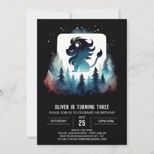 Convite Aniversário do Leão Doce Moderno