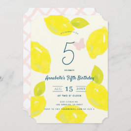 Convite Aniversário do Lemon e da Garota Rosa Pintados à M