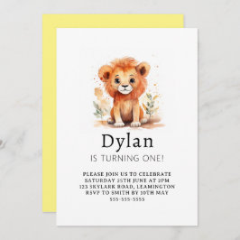 Convite Aniversário do Little Lion Boy