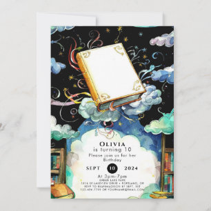 Convite Aniversário do livro de histórias da Biblioteca Si