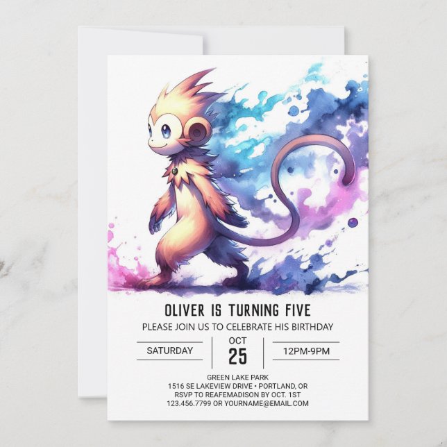 Convite Aniversário do Macaco Branco Digital (Frente)