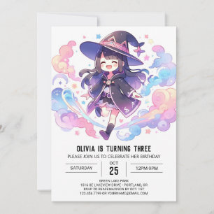Convite Aniversário do Magic Enchantress Wizard