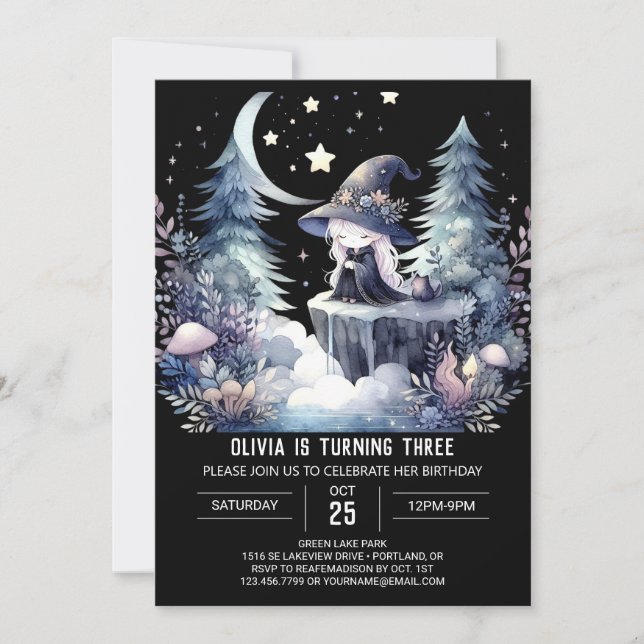 Convite Aniversário do Magic Girl Wizard (Frente)